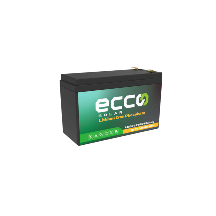 Ecco Solar 96 Wh 12V 8Ah LV Lithium Battery